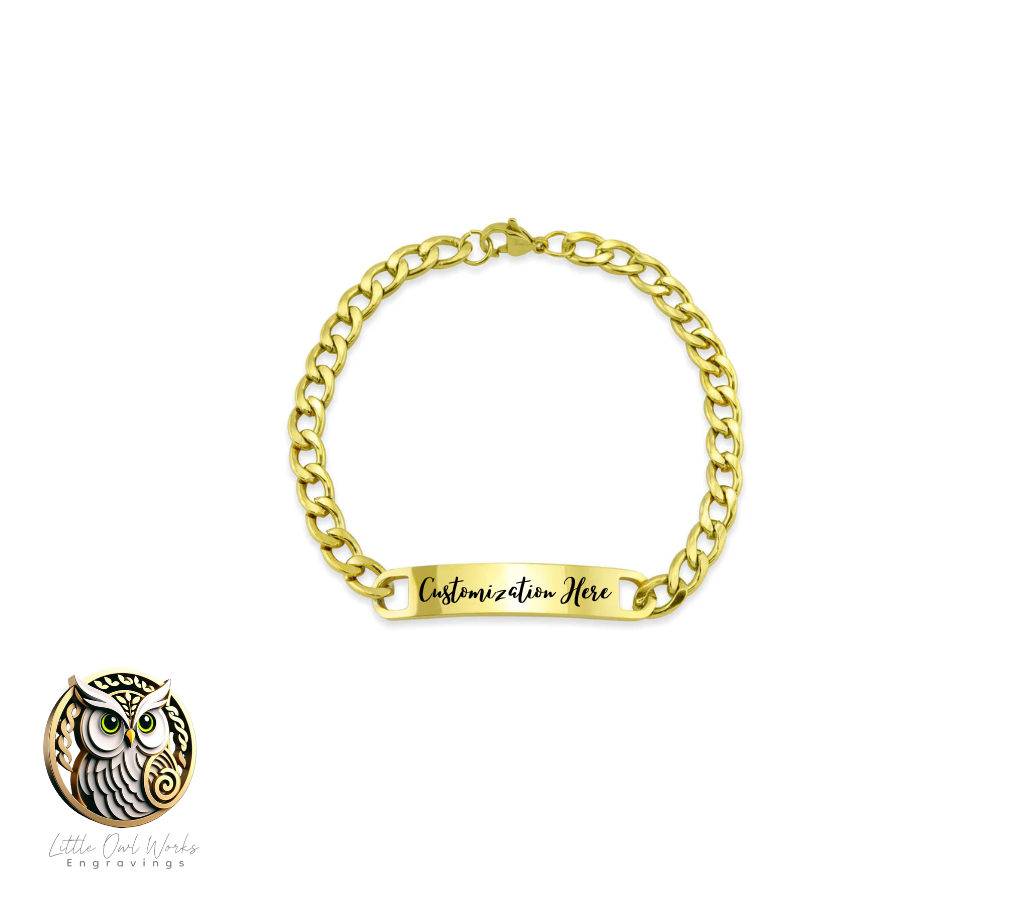 Adults ID Bracelet - Gold