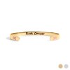 F Cancer Gold Bangle