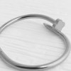 Silver Side Angle Floral Nail Bangle