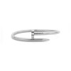 Silver feat Floral Nail Bangle